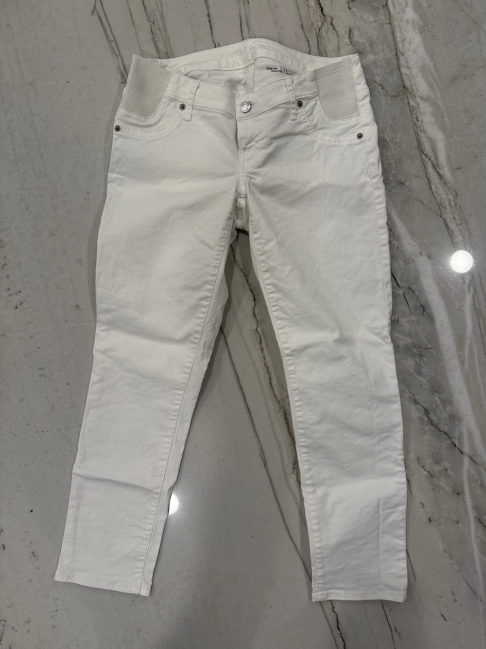 GAP White Maternity Girlfriend Jeans